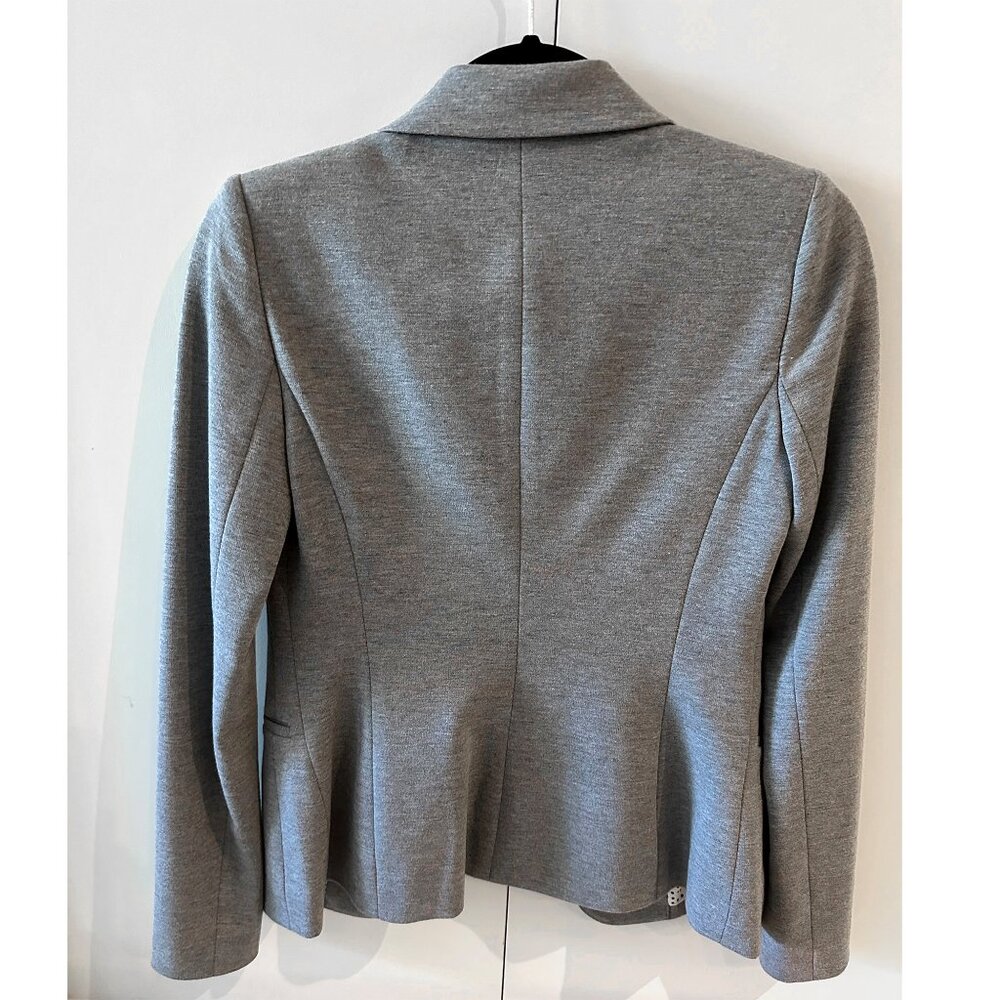 Grey Blazer Jacket Womens Size XS Casual Long Sleeve Jersey Knit - Picture 6 of 9